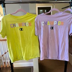 2 Champion Tees M
